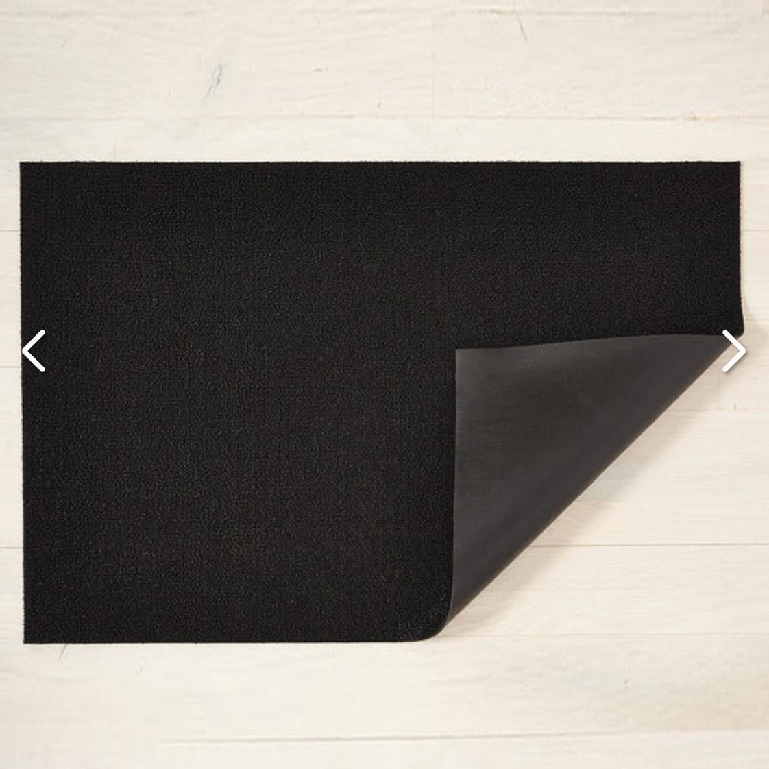 Chilewich Solid Indoor/Outdoor Shag Mat, Black, 18"W x 28"L