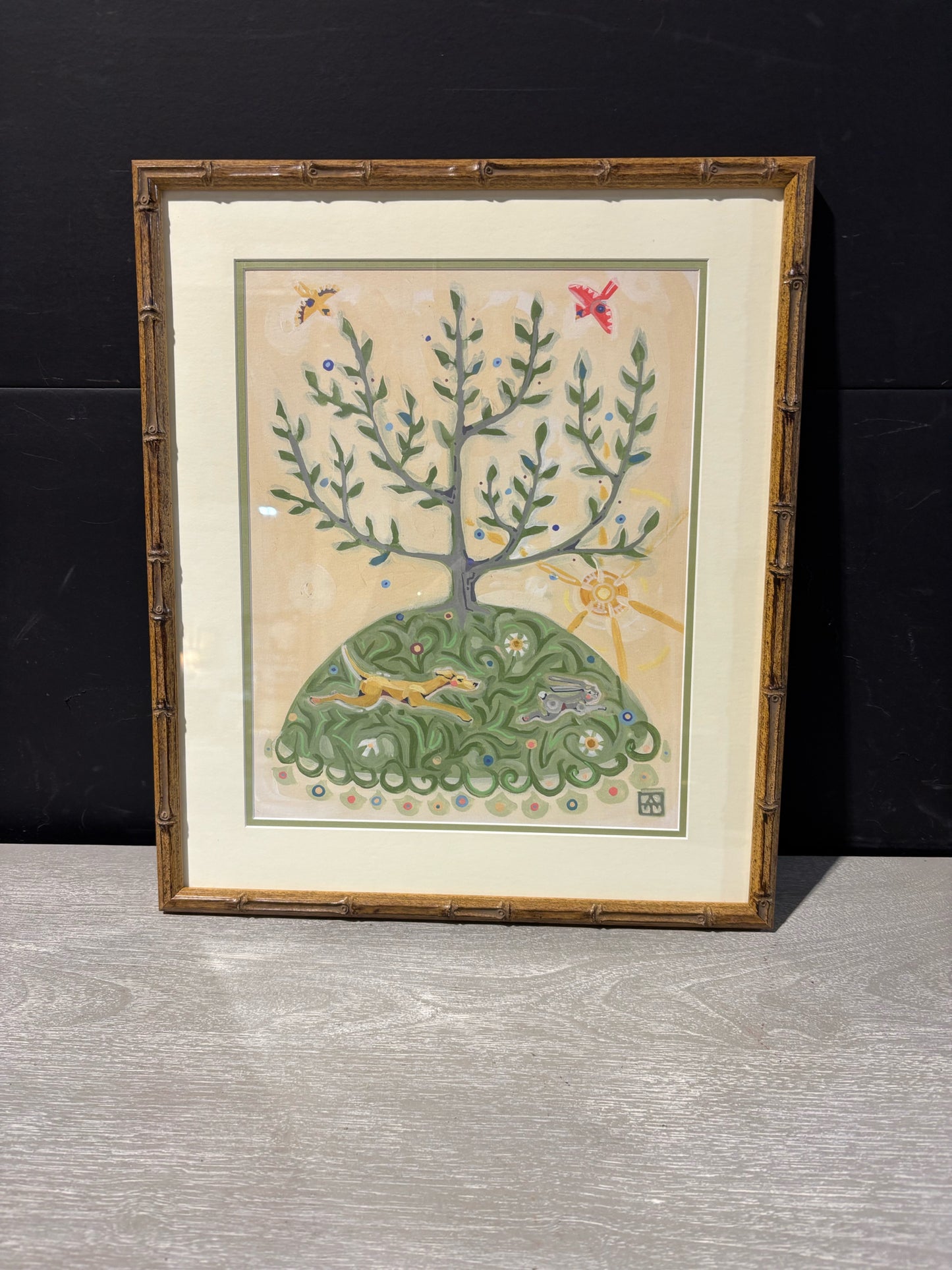 Folk Art Print "New Day/Into the Sunset" 18.5" L x 16" W x 1.5" D