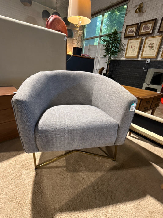 Barrel chair, pepper/gold, 30.5"W x 34"D x 28"H