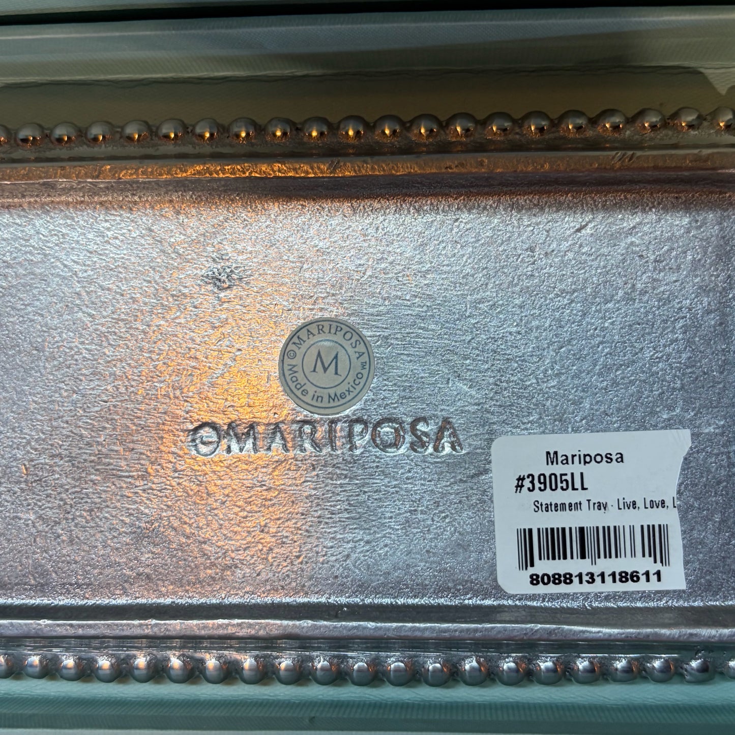 Mariposa "Live Laugh Love" Statement Tray in Box, 6.5"W x 3.75"D
