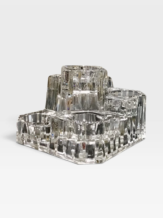 PartyLite Ice Crystal Castle 5-Tier Candle Holder, 6"W x 5.75"W x 4.5"H