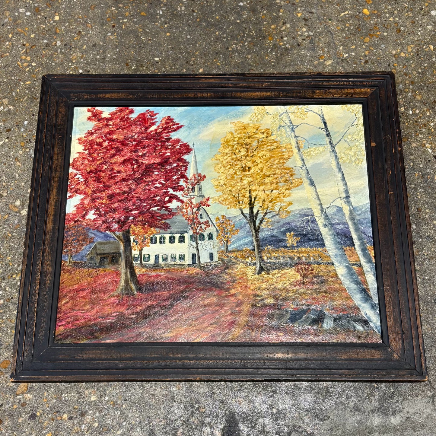 Oil Painting, signed Harry Hamm 28.5" W x 1" D x 25" H