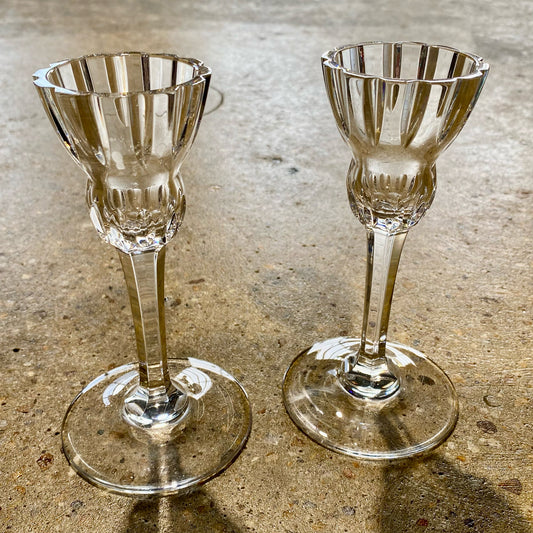 Pair of Waterford Marquis Crystal Candlesticks, 6.25"H x 3"D