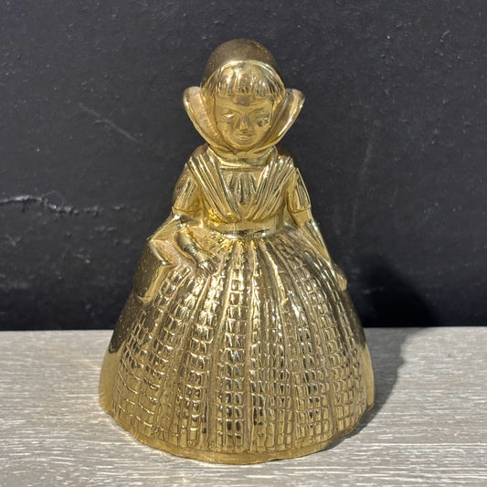 Victorian Lady Brass Bell 2" D x 2.75" H