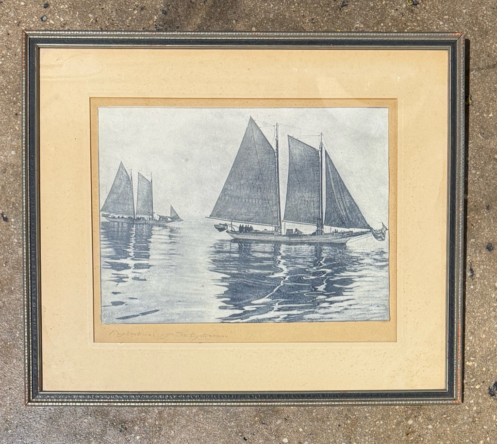 ATQ 'Reflections of the Oystermen', John Moll, 20.5"W x 17.5"H