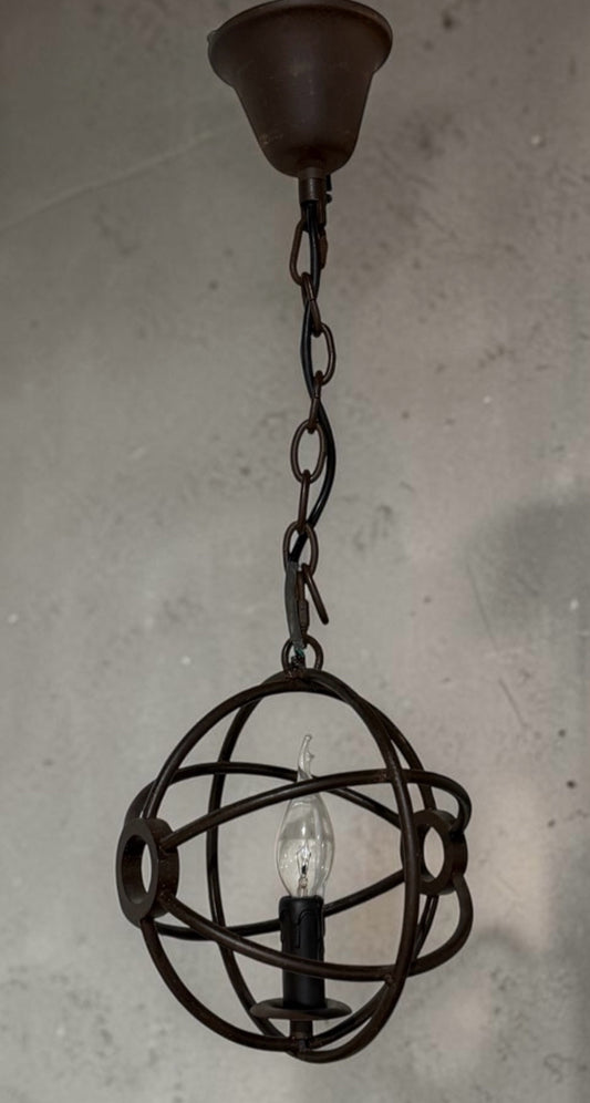 Industrial Spherical 1 light pendant, 24"H