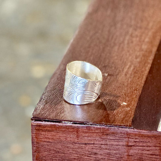 Silverplate over copper ring