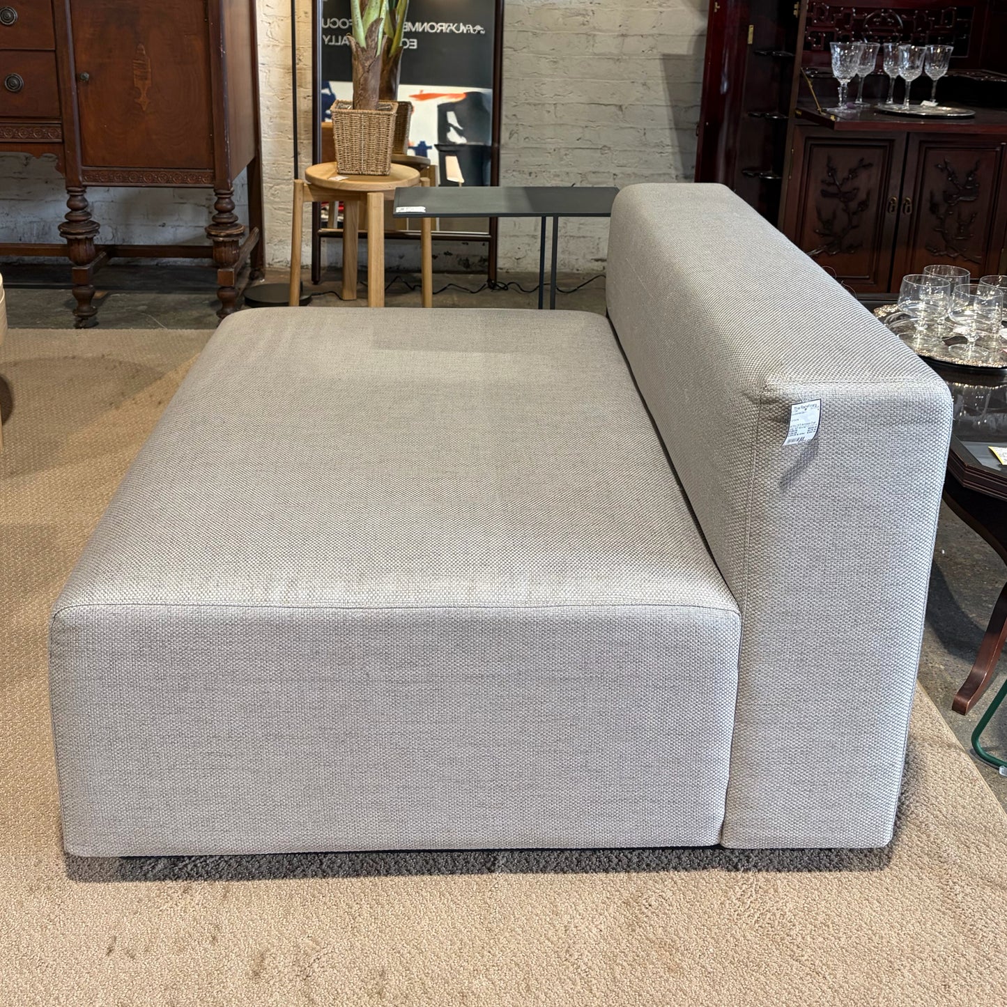 MODLOFT Armless Chair, gray, 43" W x 42" D x 31" H