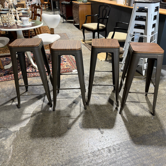 SET of 4 counter stools, 16"W x 16"D x 30"H