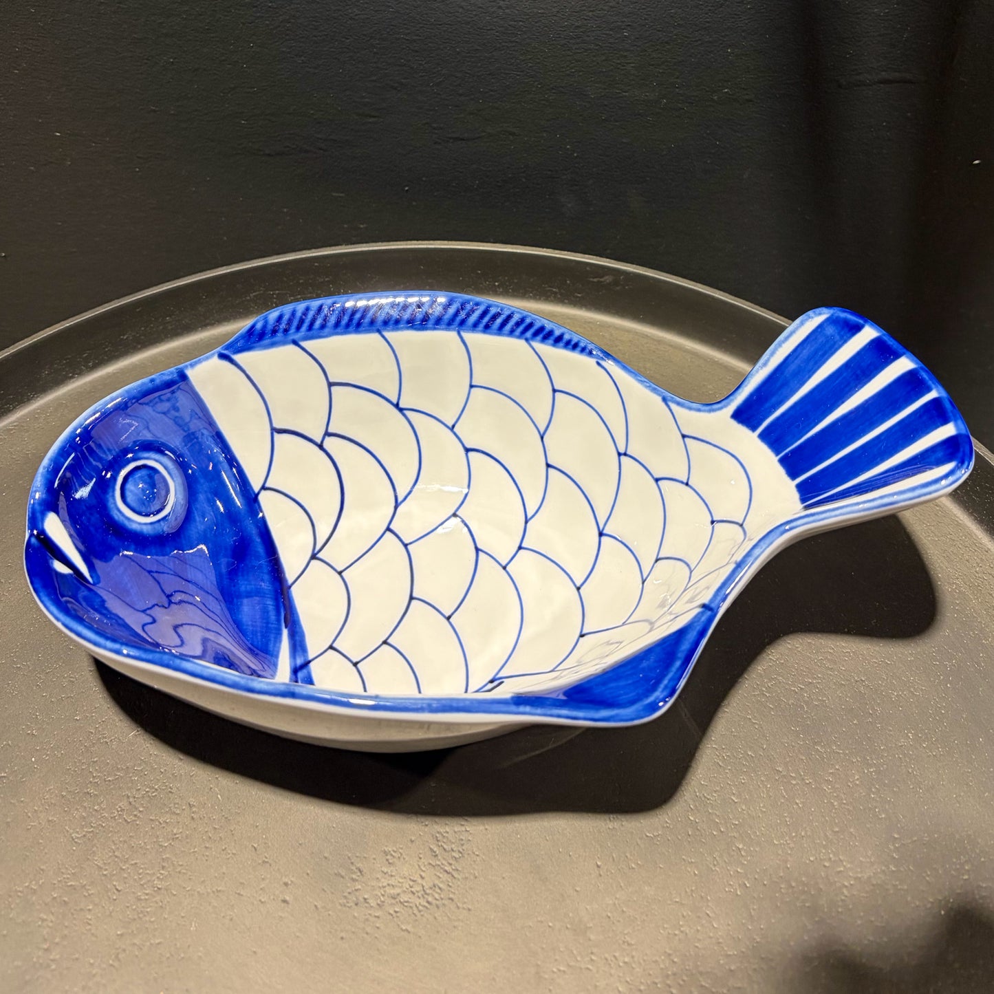 Dansk Fish Bowl, 9.5"W x 6"D x 3.25"H