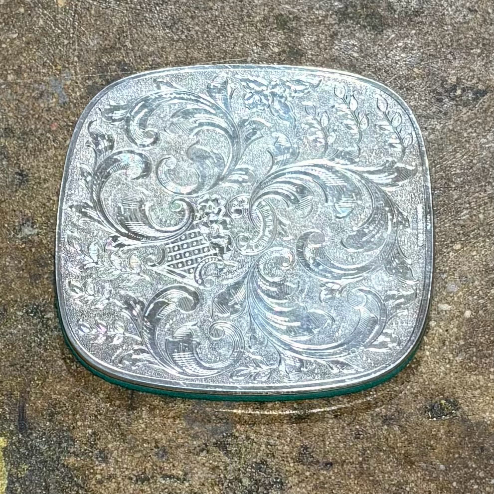 Silverplate Trivet, Sweden,  6.5" W x 6.5" L x .5" H