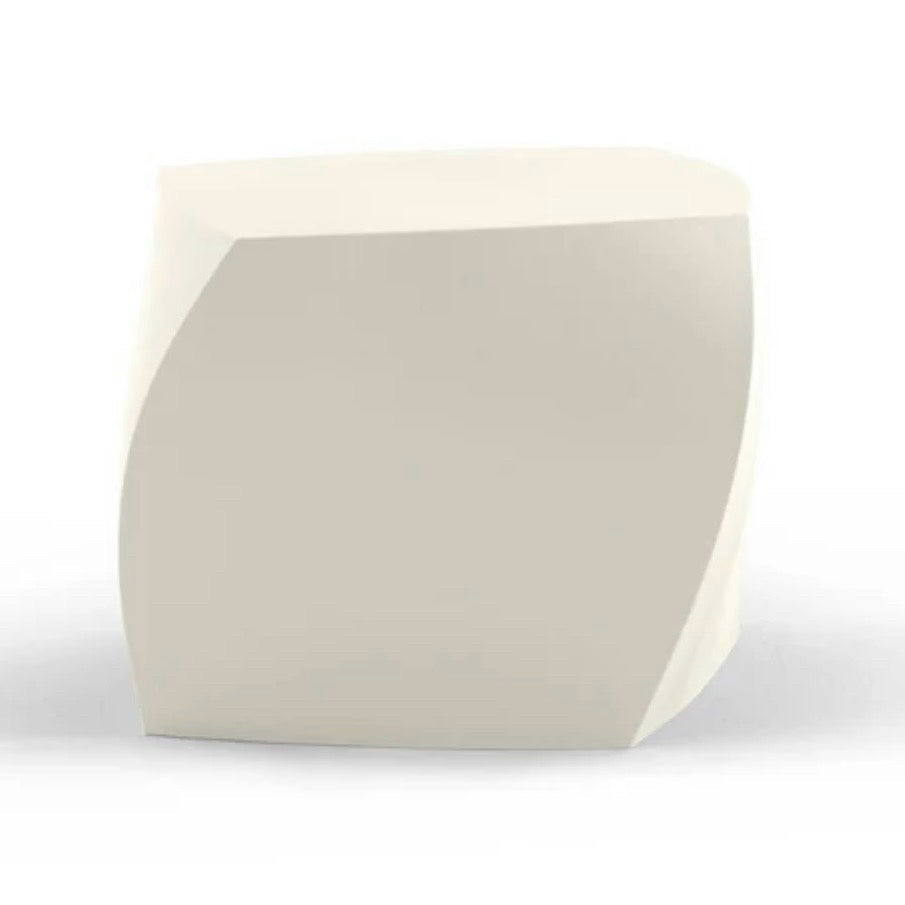 Gehry Left Twist Cube,  White, 17.9"W x 18.1" D x 17.1" H