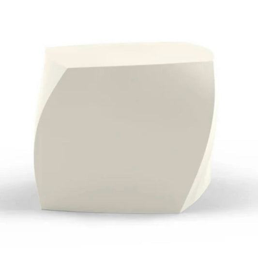 Gehry Left Twist Cube,  White, 17.9"W x 18.1" D x 17.1" H