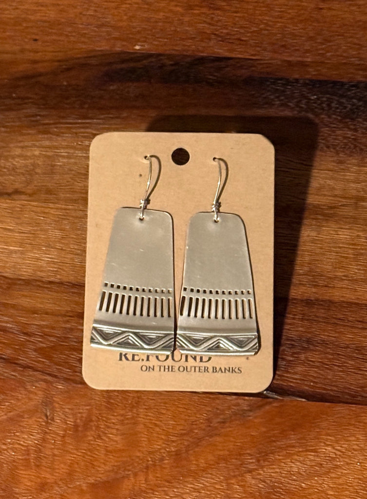 Silverplate Southwest Design earrings #1036