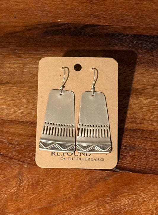 Silverplate Southwest Design earrings #1036