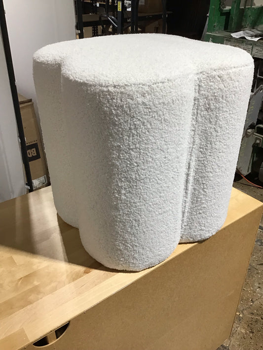 Clover Boucle Stools 17"L X 17"W x 17" H