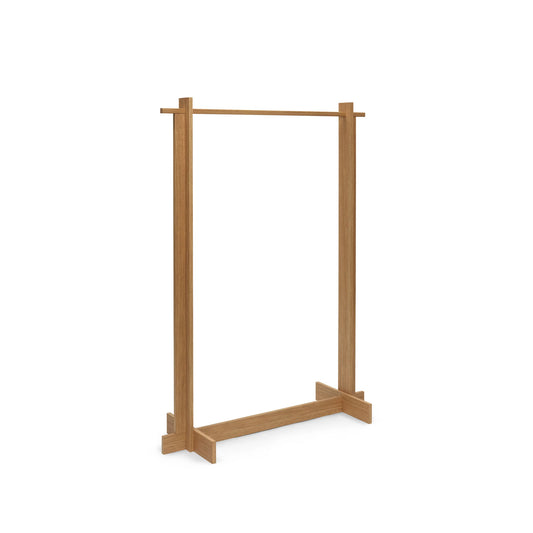 Ferm Living Bridge Clothes Rack, Oiled Oak, 41.3" W x 15.75" D x 59.1" H