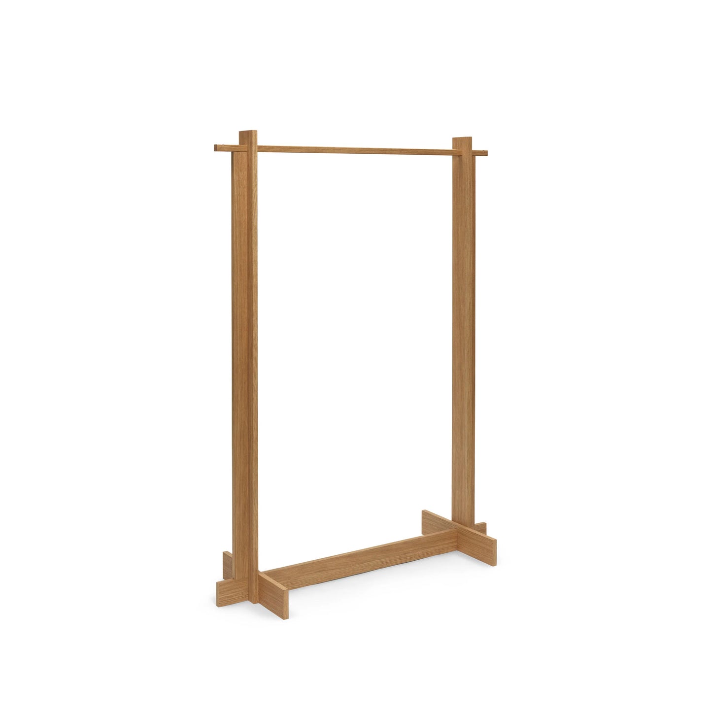 Ferm Living Bridge Clothes Rack, Oiled Oak, 41.3" W x 15.75" D x 59.1" H