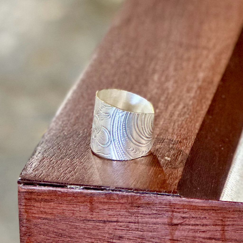 Silverplate over copper ring
