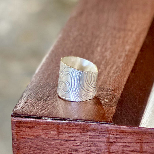Silverplate over copper ring