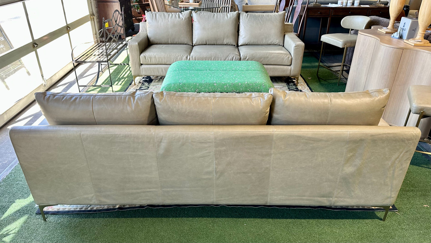 Sloan 3-Seat Leather Sofa, 95" W x 36" D x 35" H