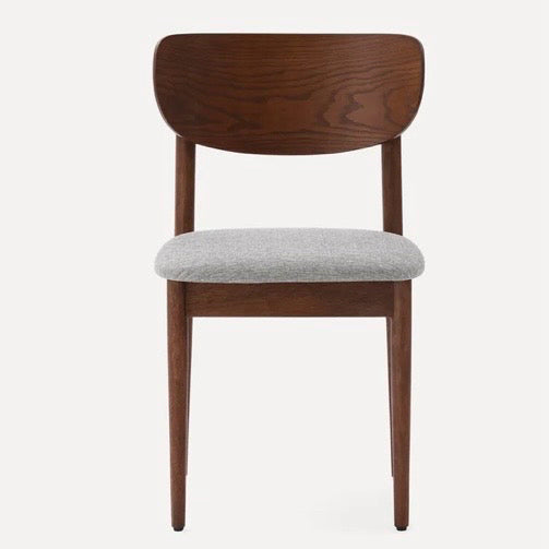 Haiku Dining Chairs (Set of 2), Stone Gray/Walnut