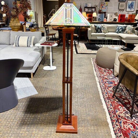 Mission Style Floor Lamp, 17"W x 17"D x 61"H