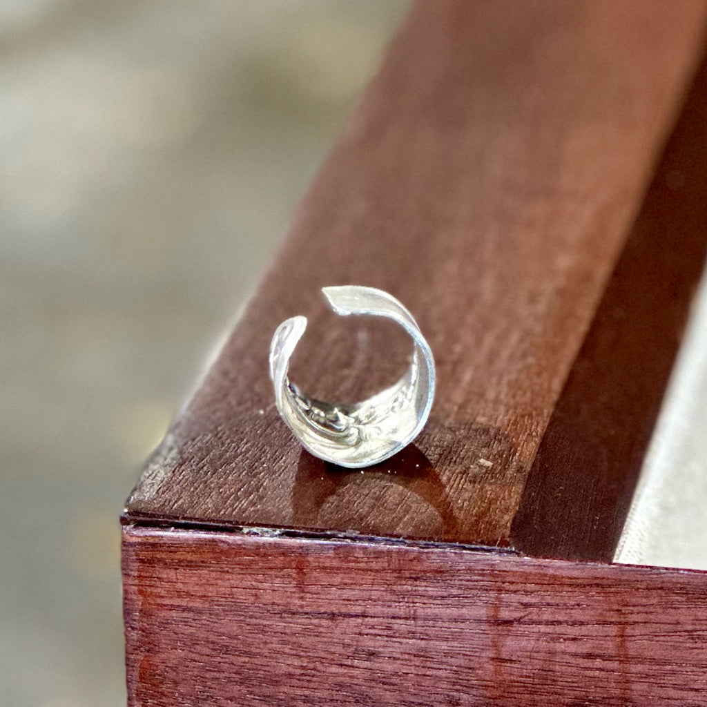 Hollow knife silverplate ring