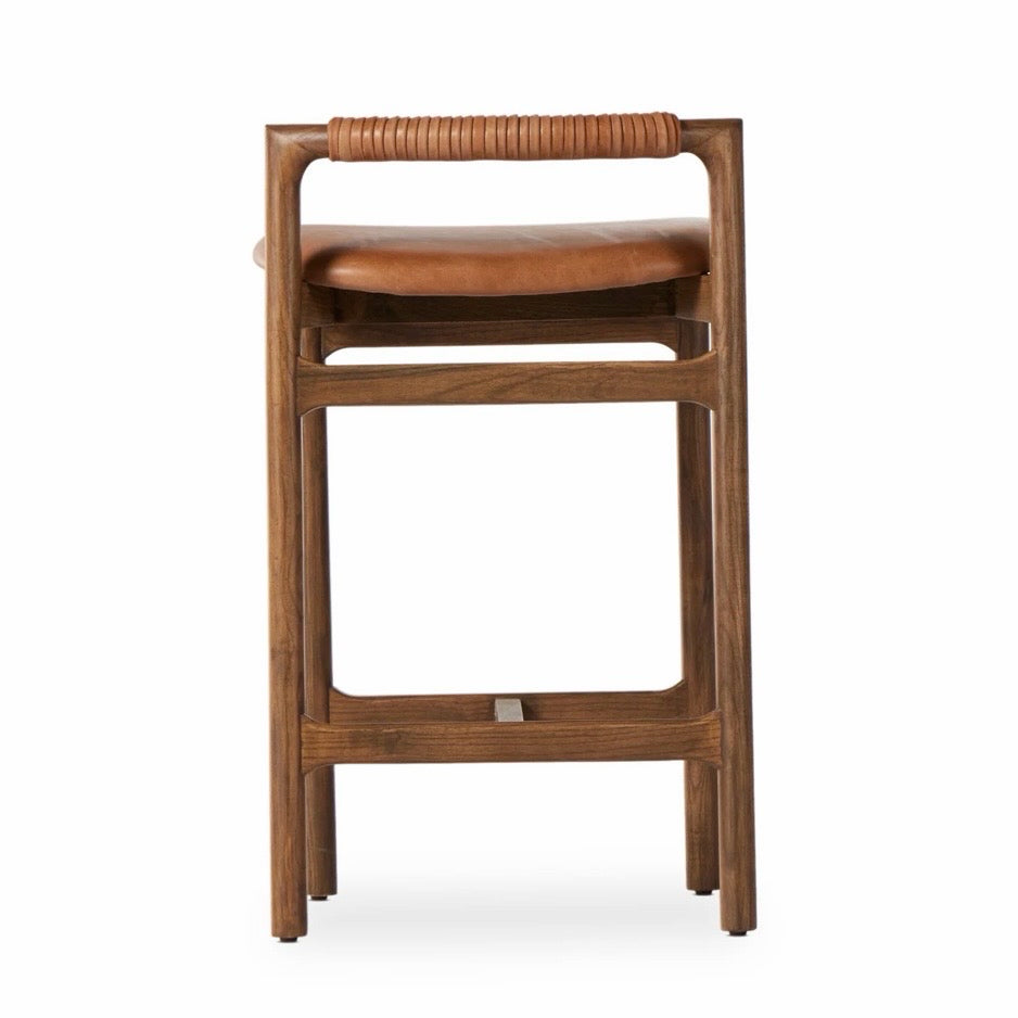 Four Hands Baden Counter Stool, Tobacco Leather
