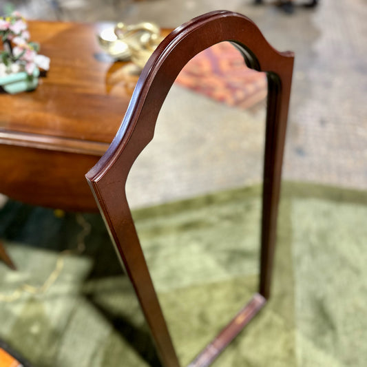 Half Length Narrow Mirror, Mahogany, 38" L x 16" W
