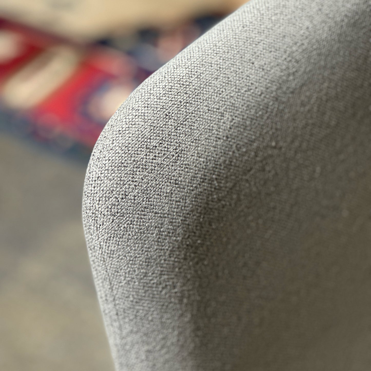 Eldridge Dining Chair, Pebble & Walnut, 16.3" W x 21.25" D x 35" H