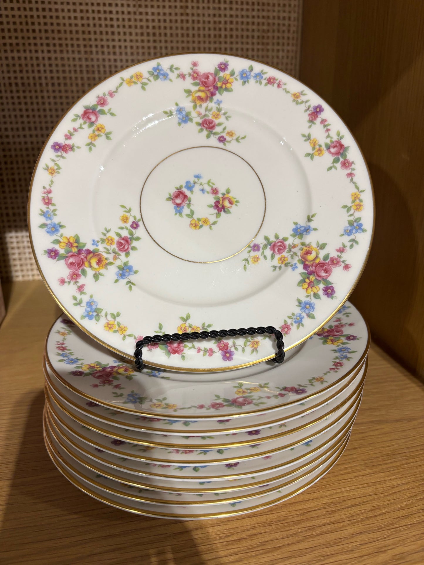 7 Salad plates- Laberton Ivory China -Peggy Shippen - 7.75"