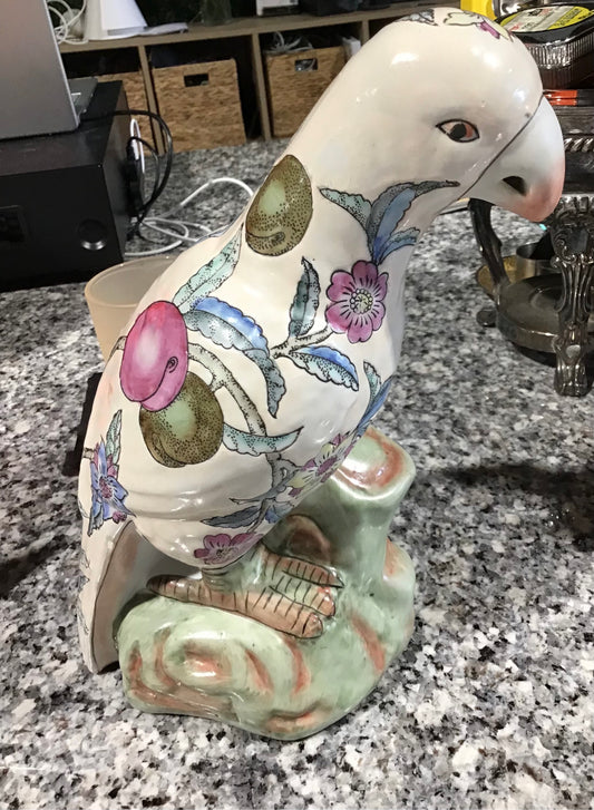 WBI Hand Painted Ceramic Parrot 12" Tall