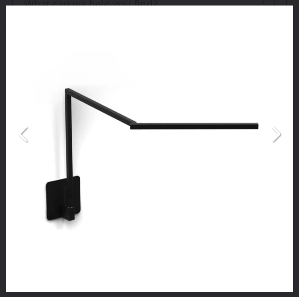 Z-Bar mini desk lamp, wall mountLED, adjustable, 17.6" W x 16.75" H