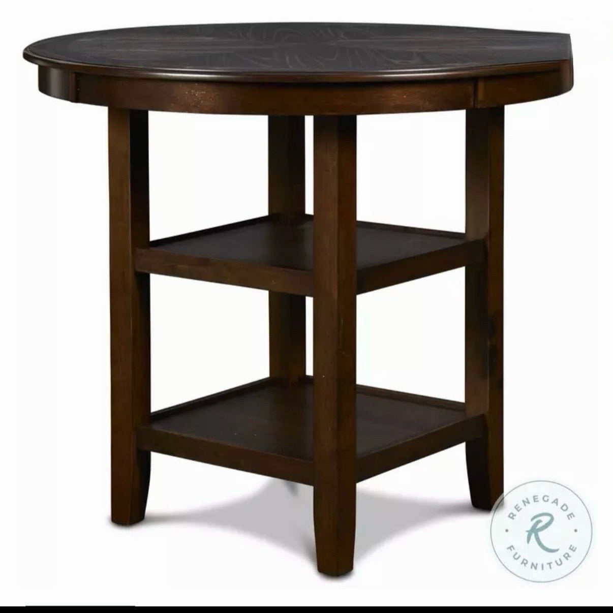 NEW Gia 5-Piece Counter Height Dining Table & Chairs, Cherry, 42" Dia x 63.25"H