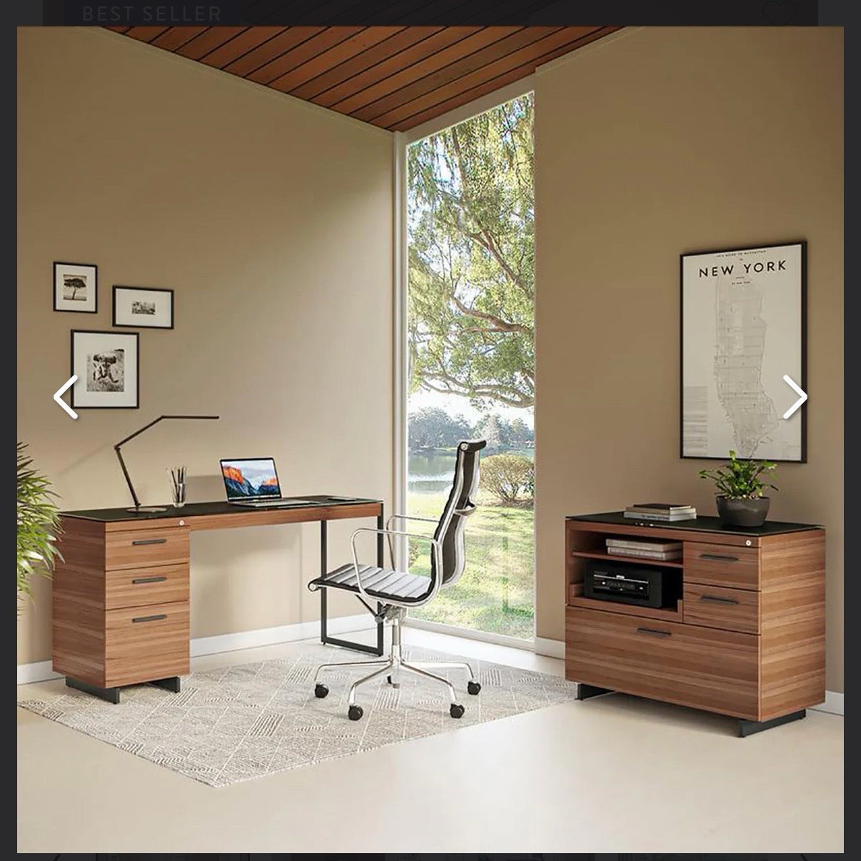 BDI Sequel 20 Multifunction Cabinet & Return, 77"W x 18"D x 29"H