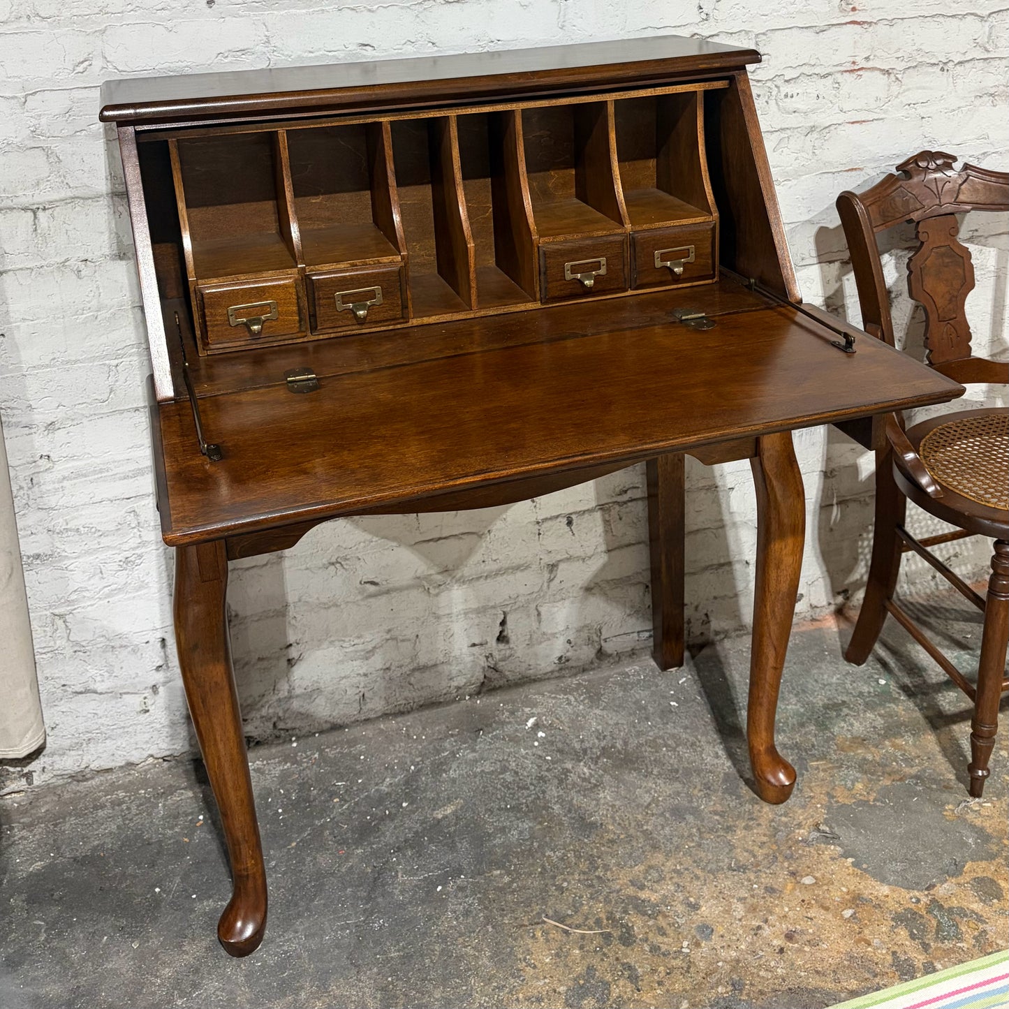 Ashley Furniture Cherry Secretary, 32.5"W x 17"D x 42"H