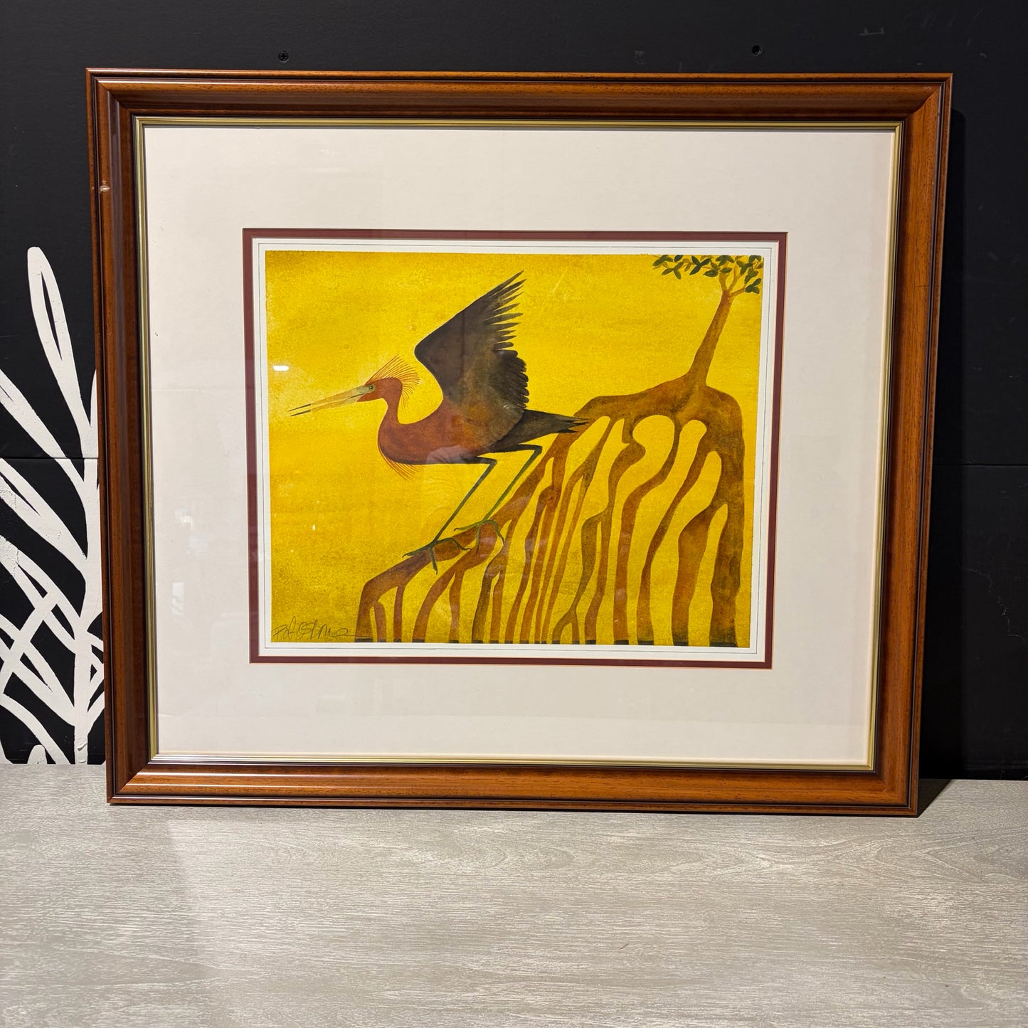 Bob Osborne Framed Original Watercolor 31" W x 28" H