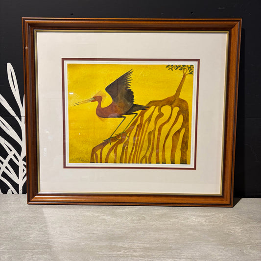 Bob Osborne Framed Original Watercolor 31" W x 28" H