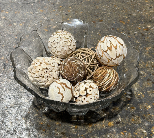 Decorative coastal balls, asstd sizes,(bowl not included)