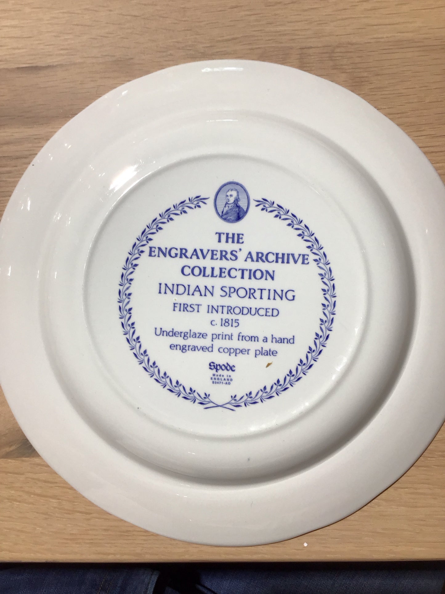 Spode Blue Room 10.5" dish "Indian Sporting"