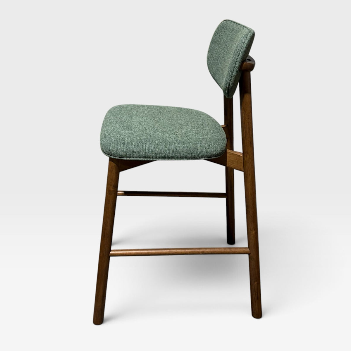 Maia Counter Stool - Fern Green & Walnut (Set of 2), 20.5" W x 24" D x 39.2" H