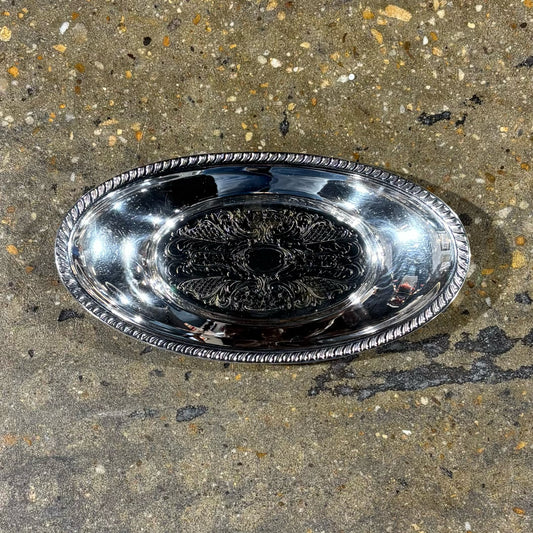 Oval Silverplated Dish, Crosby, 12.5" L x 7" W x 1.75" H