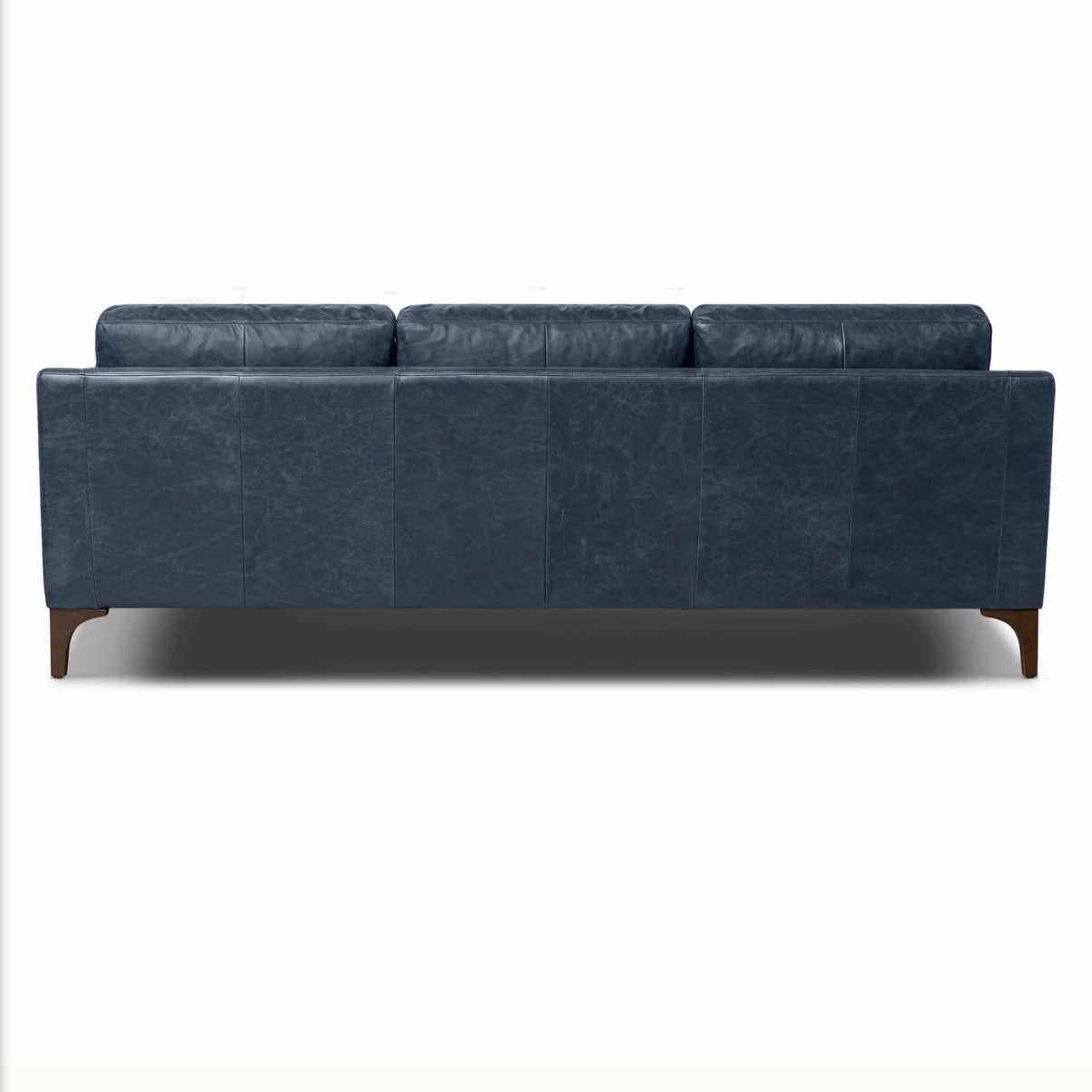 NEW Sorrento Leather Sofa, Nightfall Blue, 86" W x 37" D x 31.5" H