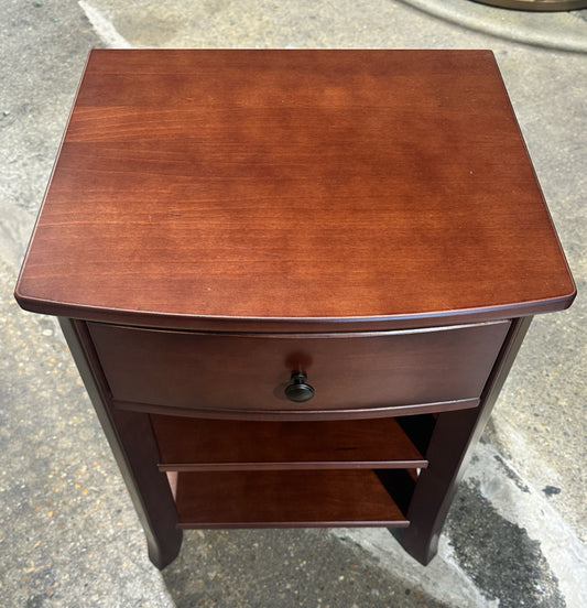 Cherry finish side table, 18"W x 16"D x 24"H