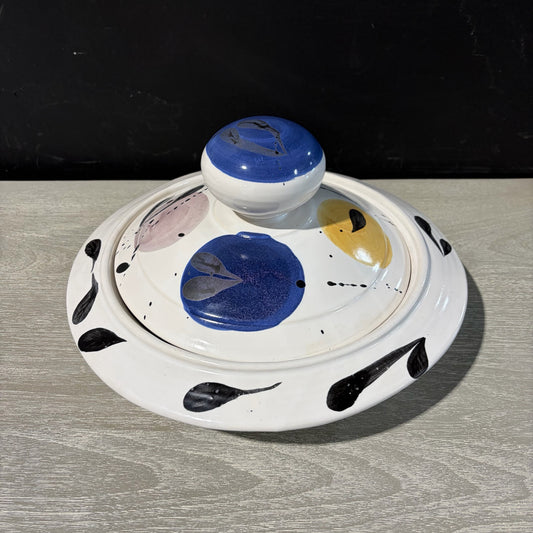 Lasser Ceramics Covered Casserole, 14"Dia x 8"H