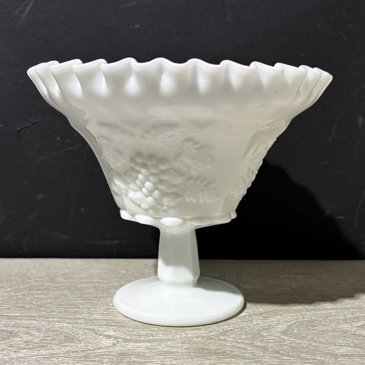 Milk Glass Pedistal Compote