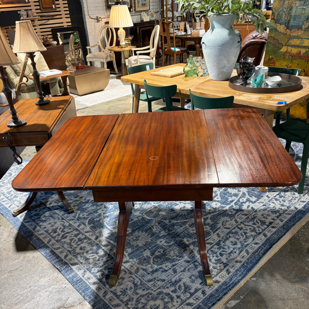 ATQ Mahogany Federal style Drop Leaf Table, 54.25"W x 26"D x 30"H