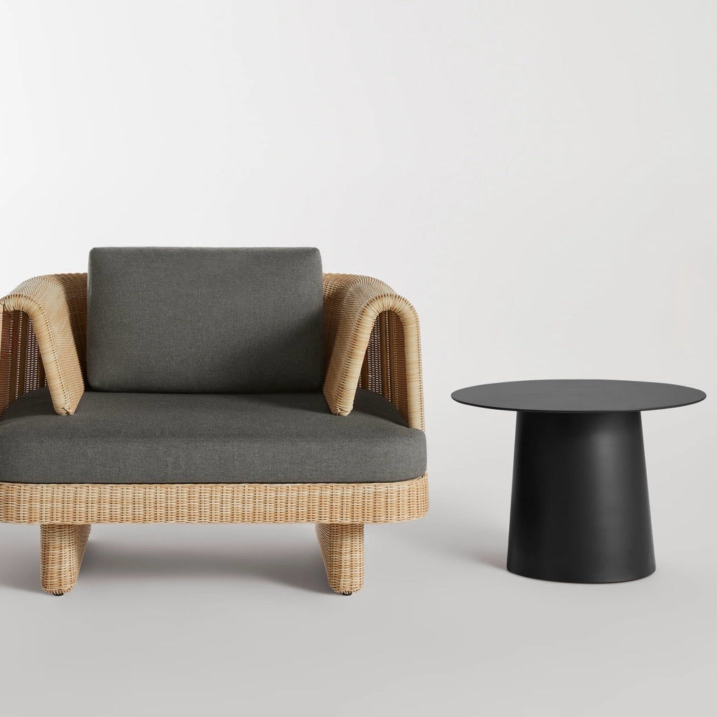 Circula Side Table, Oblivion /  Low: 15"Dia x 12"H
