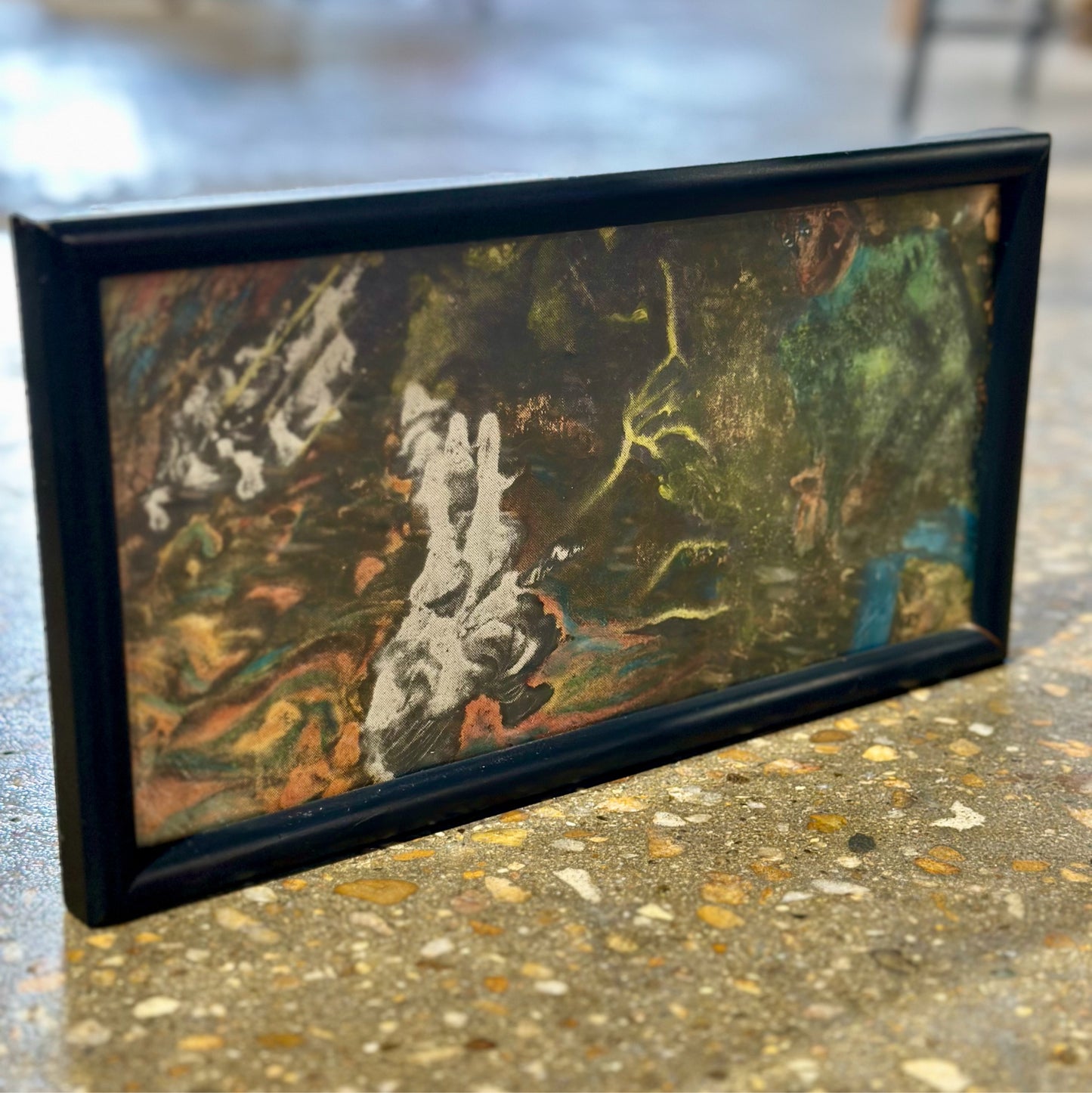 Framed Abstract by Larry L. McGraw (d. 2024), Williamsburg, VA, 6.75" x 12.75"